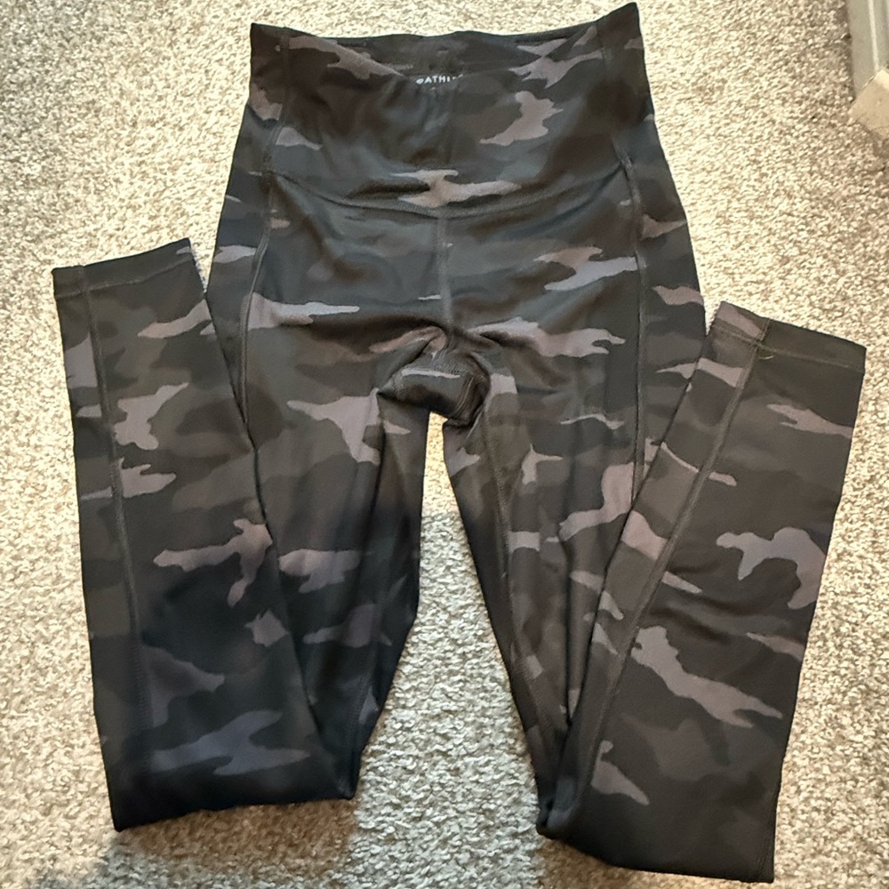 Athleta Camo Print Leggings - Black and Gray XXS